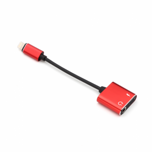 Adapter za slusalice i punjenje IP-13 iPhone lightning crveni