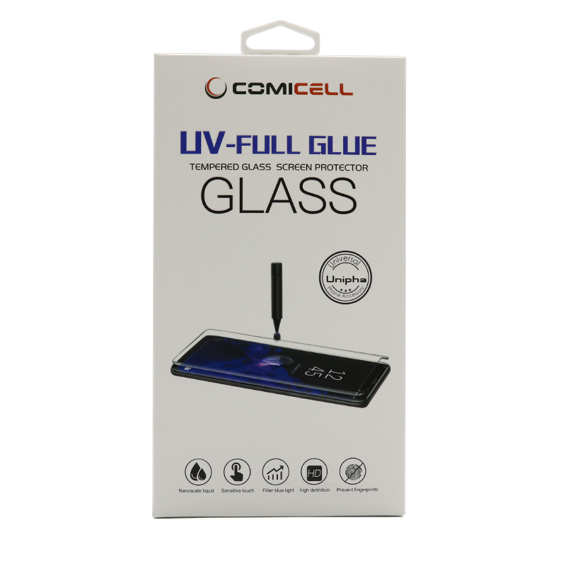 Folija za zastitu ekrana GLASS 3D MINI UV-FULL GLUE za Huawei P30 Pro providna (bez UV lampe)